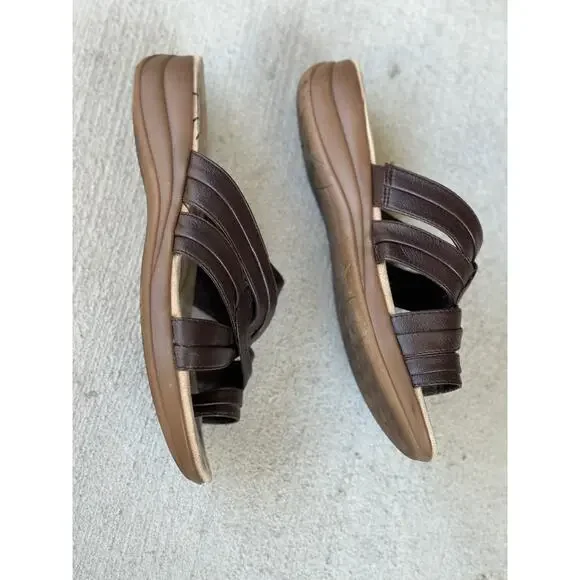 Baretraps Janice Brown Casual Strappy Toe Loop Sandals Women’s 8.5W Wide Comfort - Picture 4 of 6